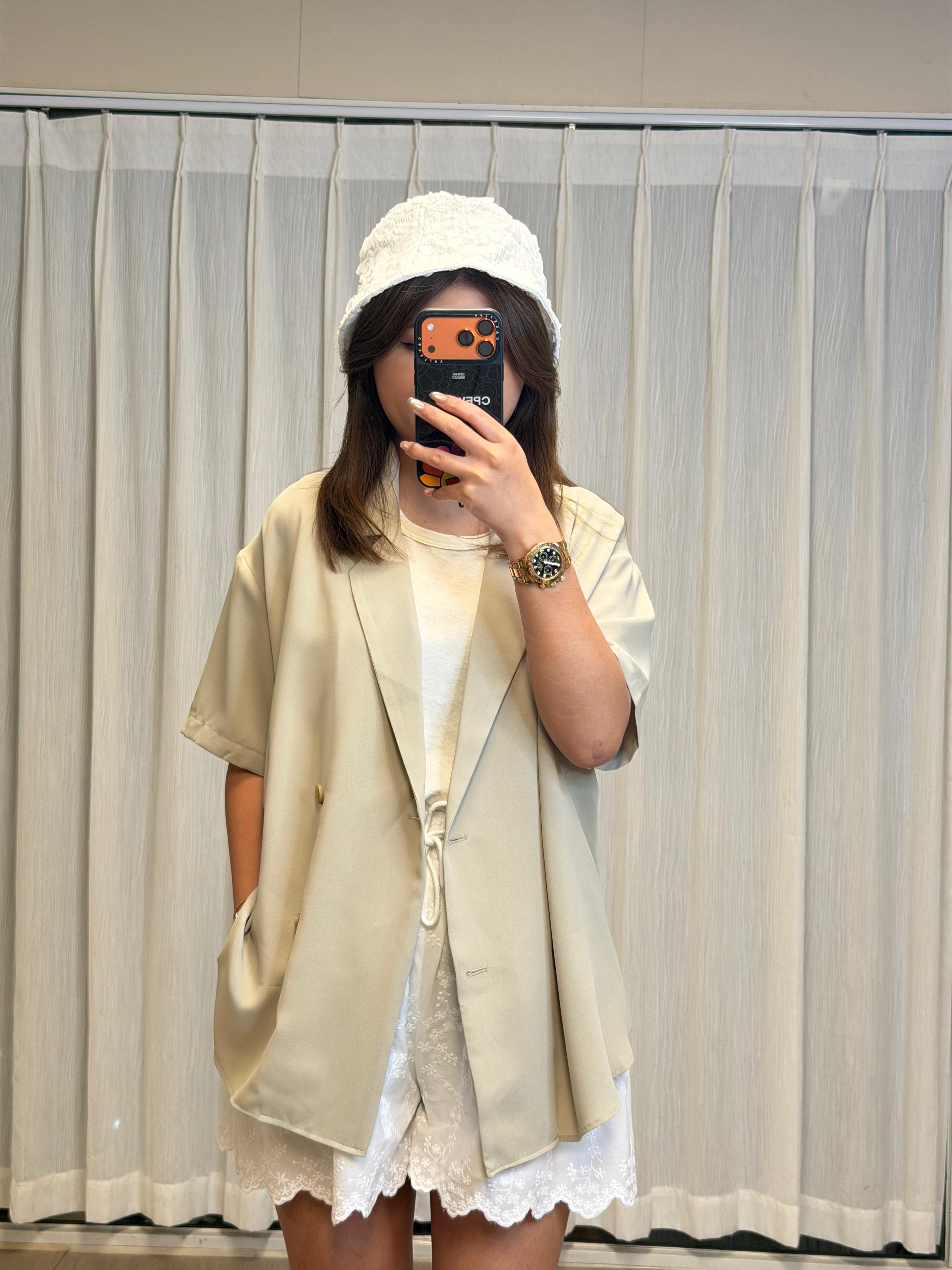 221117 雪紡短身外套