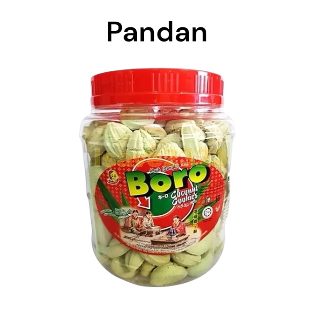 Boro Biskut Kuih Bangkit [Original / Pandan / Kopi / Durian] 435g