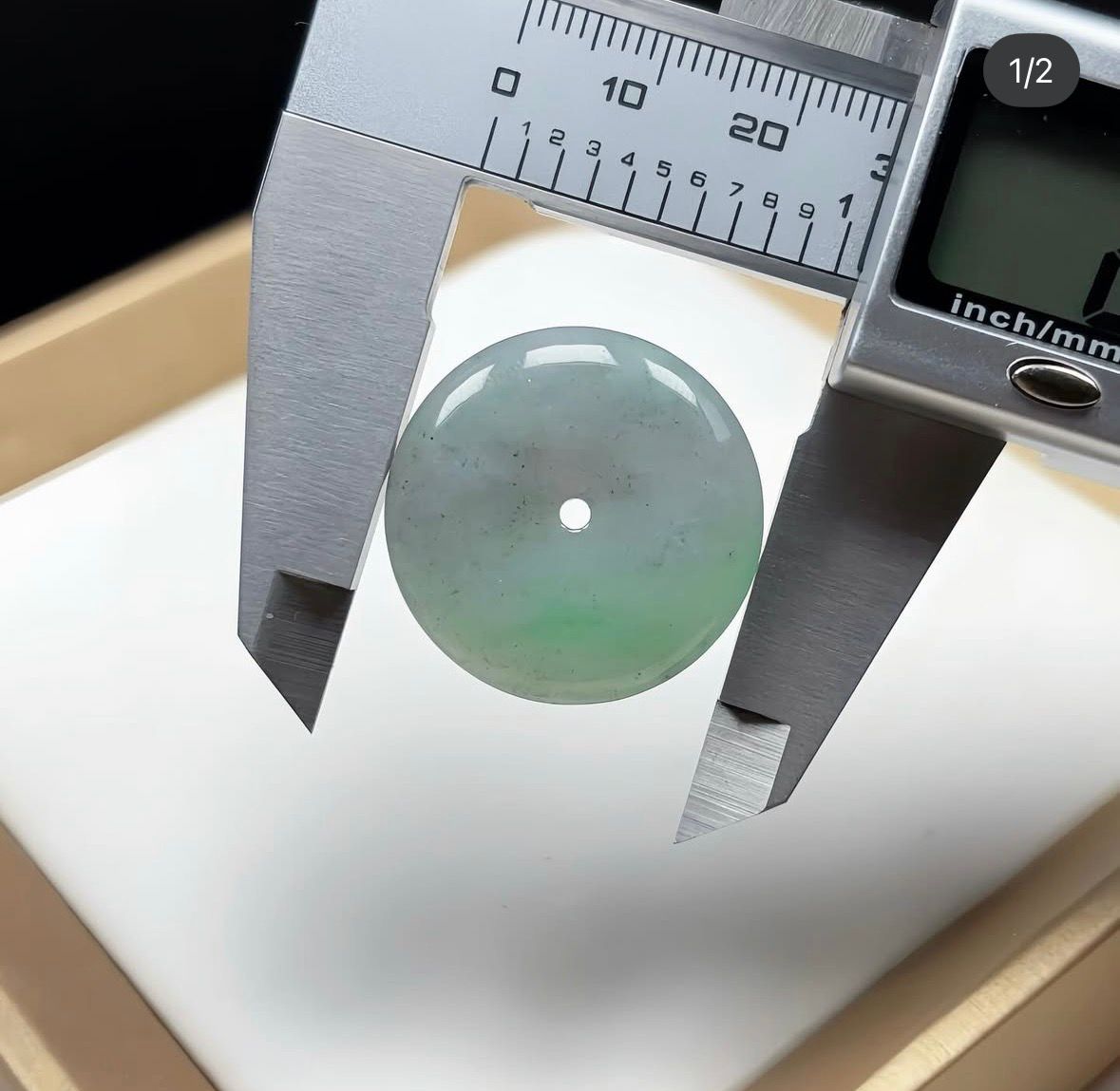 冰烏雞飄翠翡翠平安扣