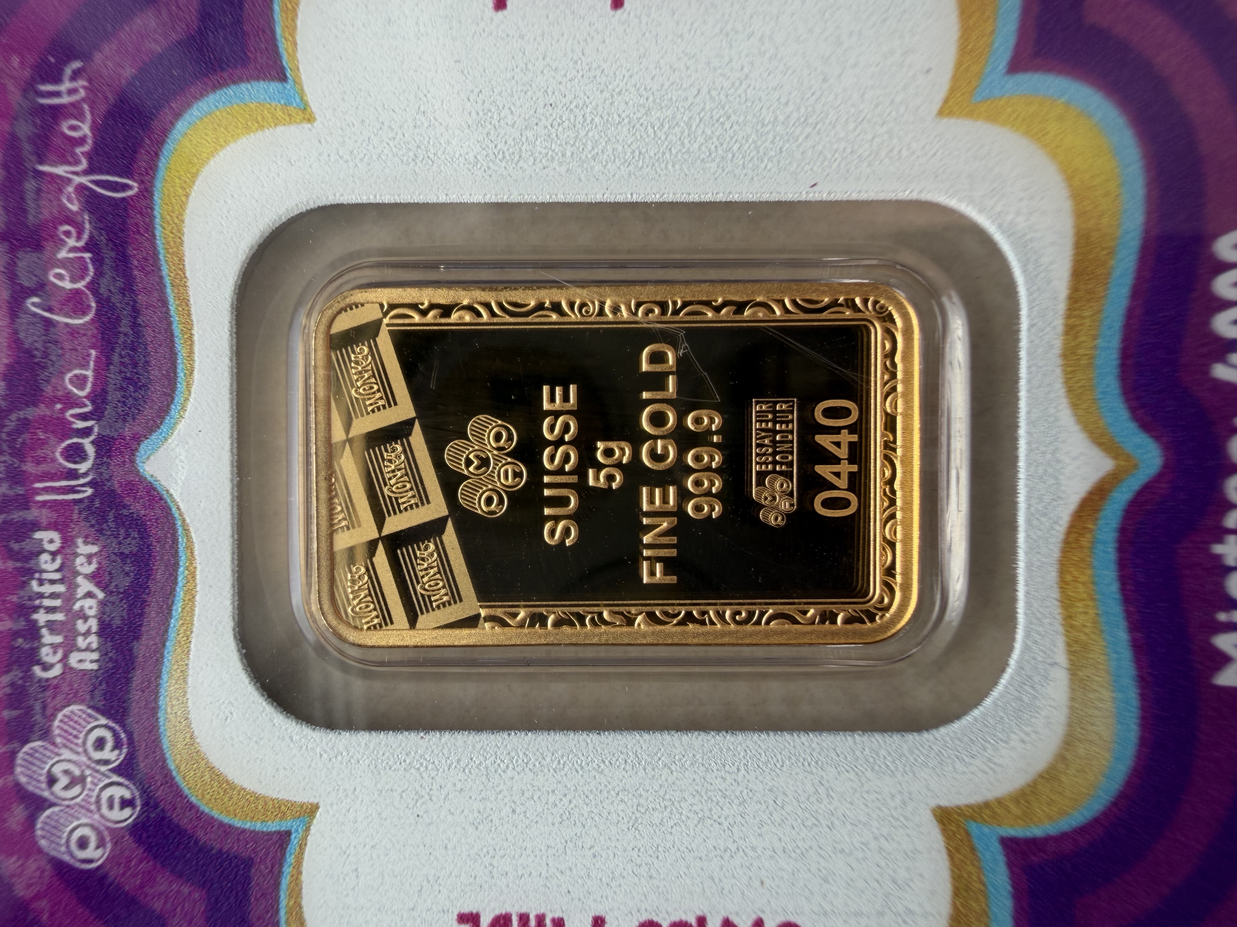 (RADAR SN:0440) PAMP Willy Wonka V2 5g 🇨🇭Swiss Fine Gold Bar Emas 999.9 with sleeve 巧克力厂