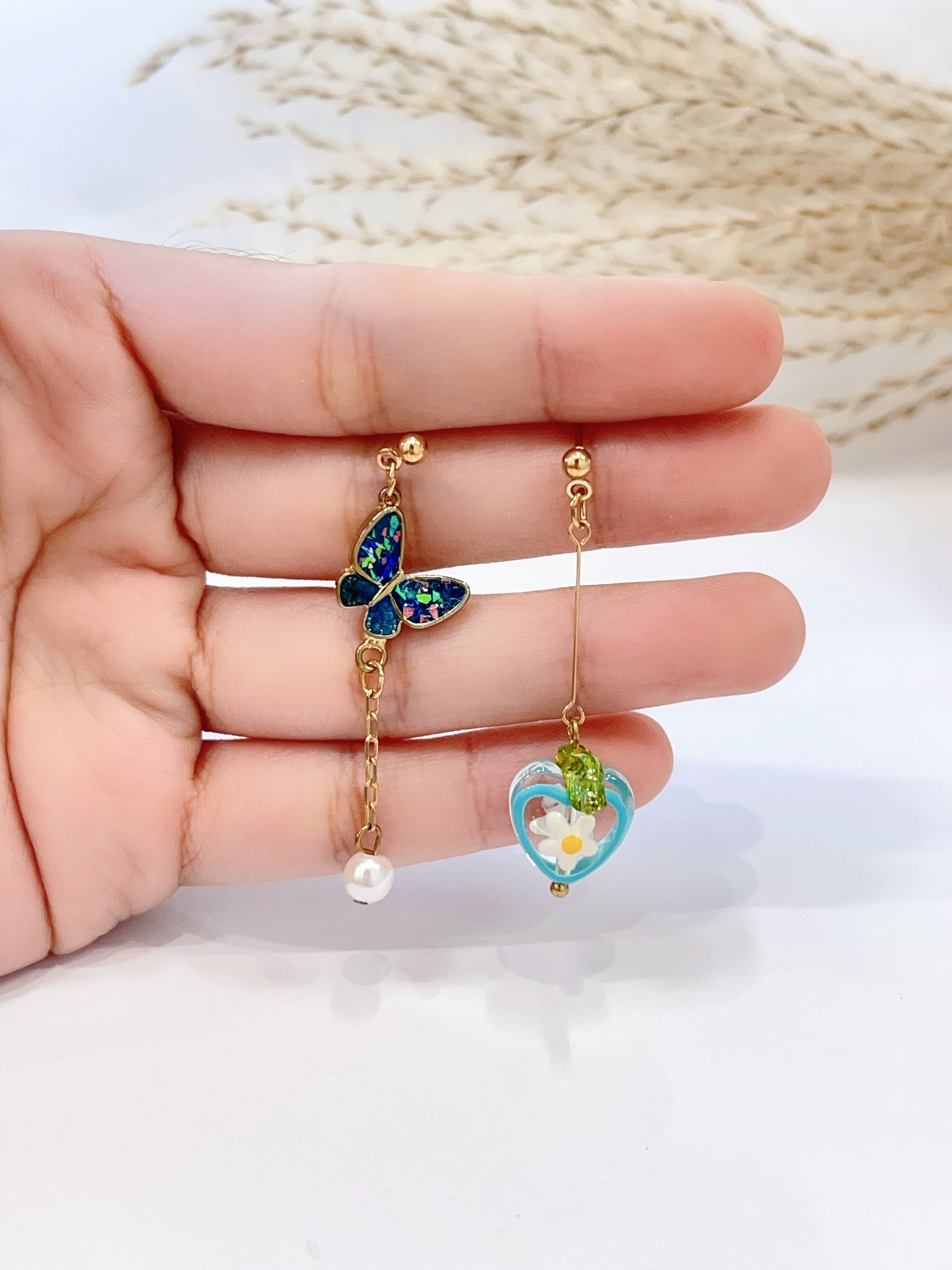 多吉米蓝蝶灵夏天耳环