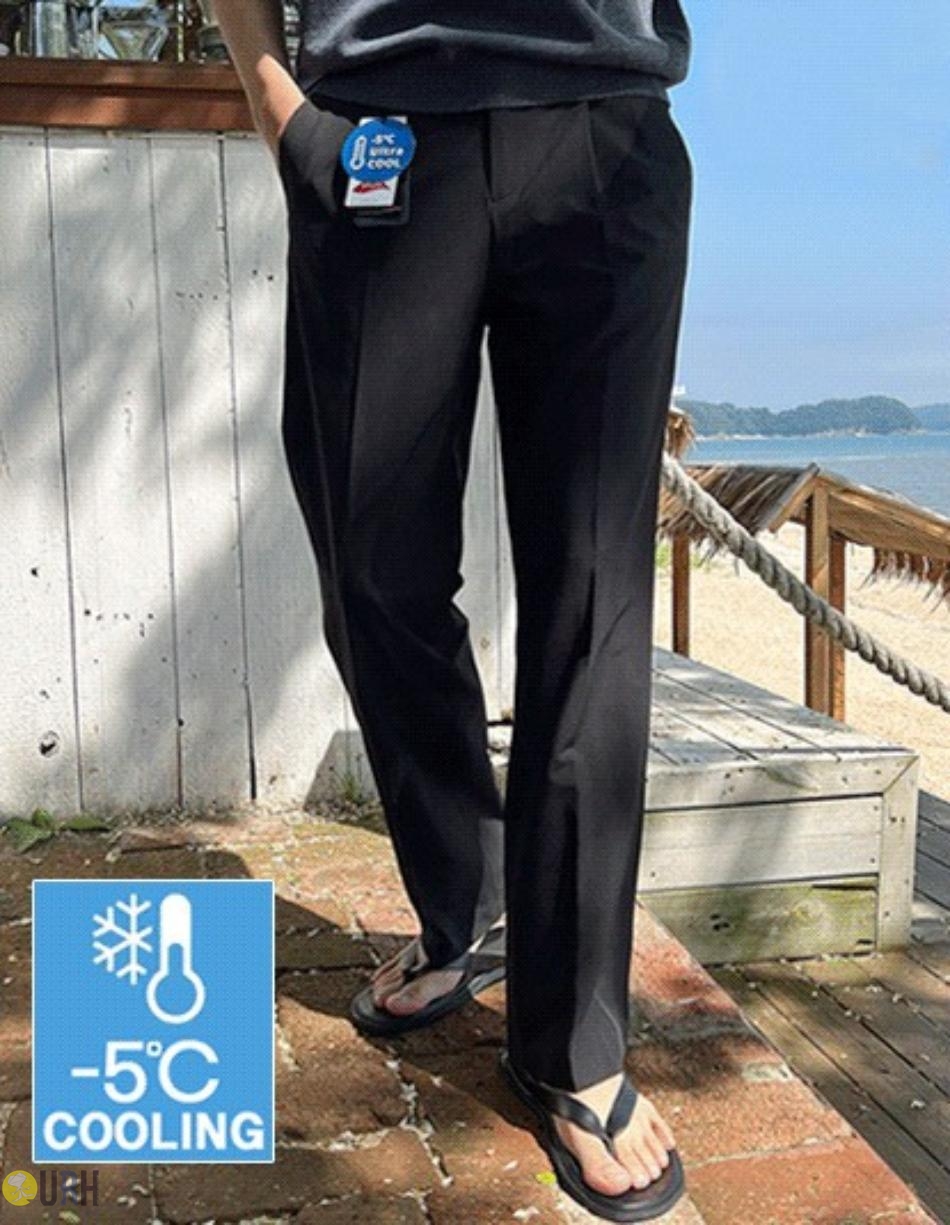 【100%保證韓國直送】Ice Coolmax Standard 高排汗技術冰爽涼感全彈性直筒西褲 👖 [4 color] RG165897
