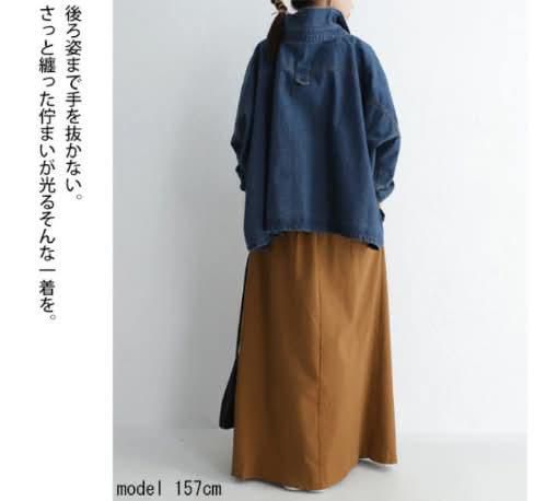 $128件。日系女士寬袖休閒牛仔外套