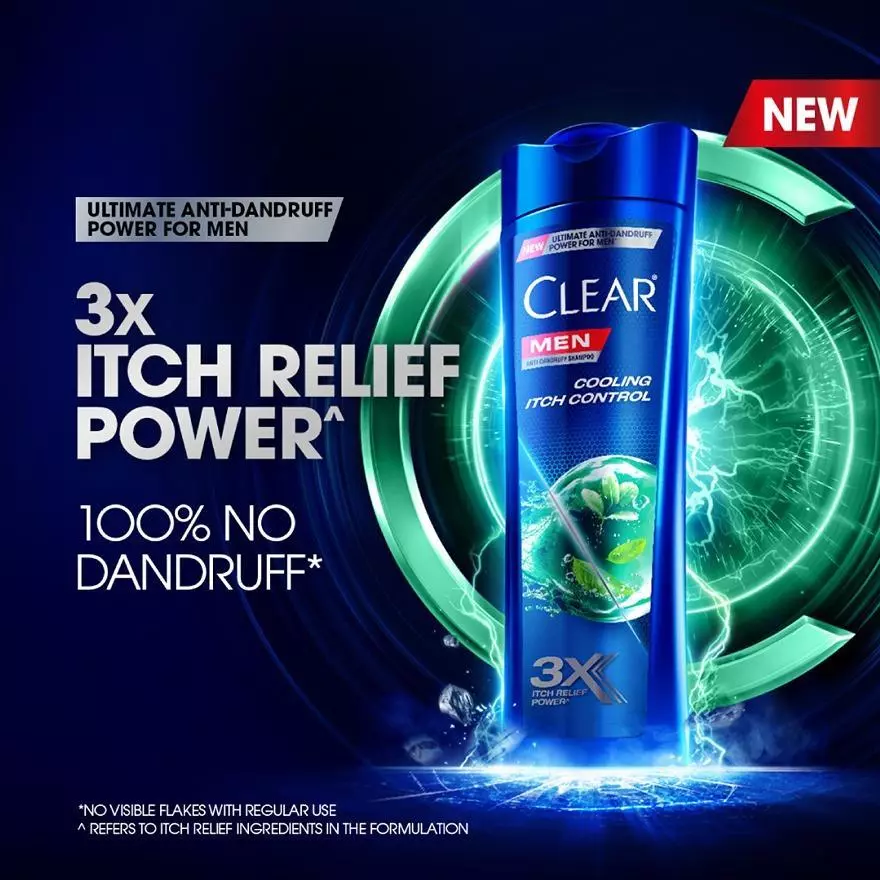 Clear Men Shampoo 170ml - Cooling Itch Control
