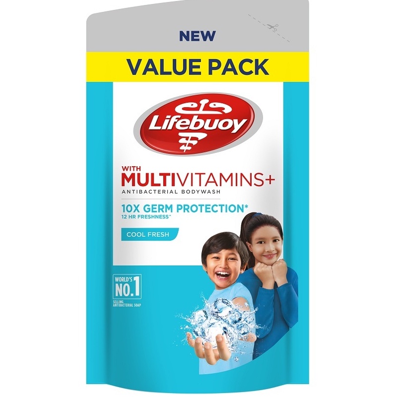 (VALUE PACK) Lifebuoy Body wash Anti Bacteria / Refill Pack - 450ml / 800 ml - COOL FRESH