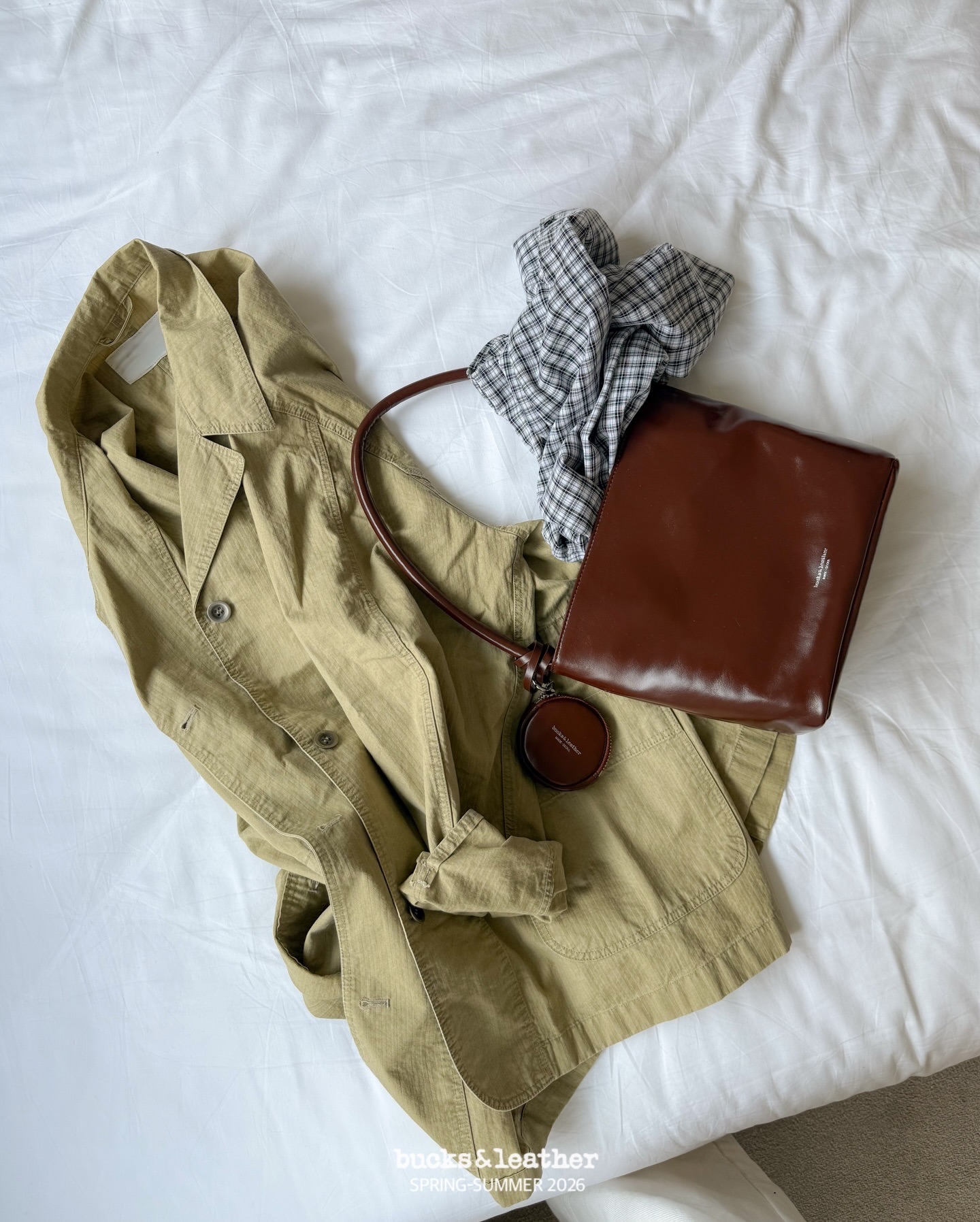 連線一口價, 不再有額外折扣【26SS】 預訂_More Bag with mini conis bag By Bucks & leather