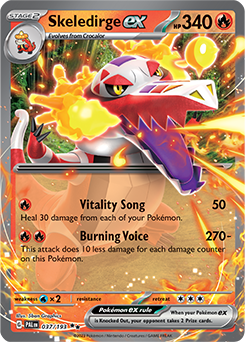 Pokemon TCG Card Game - Skeledirge ex 037/193