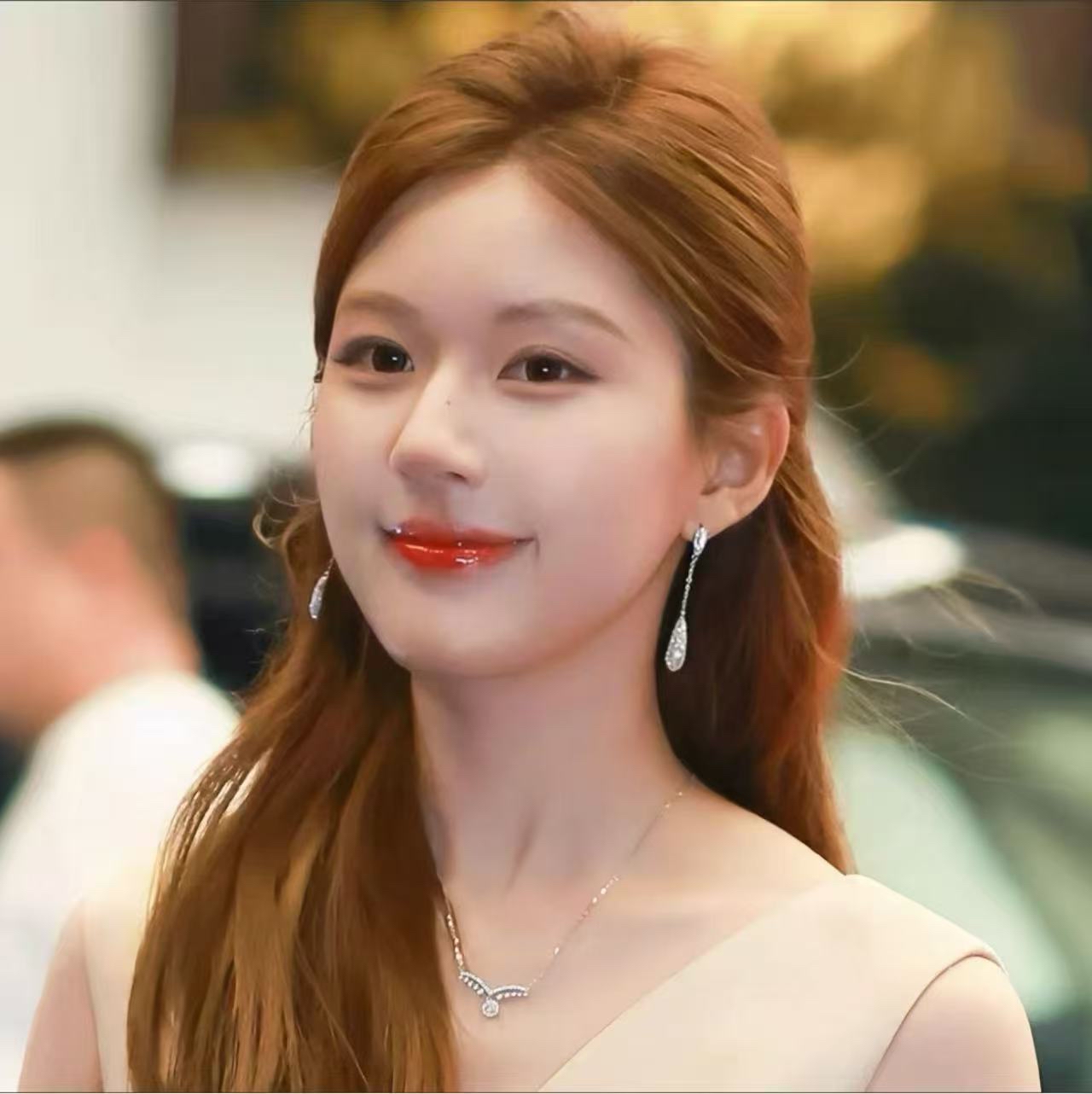 6671 露思同款法式长款耳环