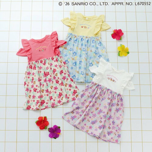 🆕【⭐訂購⭐】🌀 🇯🇵 日本直送 #Sanrio 荷葉邊袖 露肩連身裙［3款選］🌀 [ELDA-0176][260516]