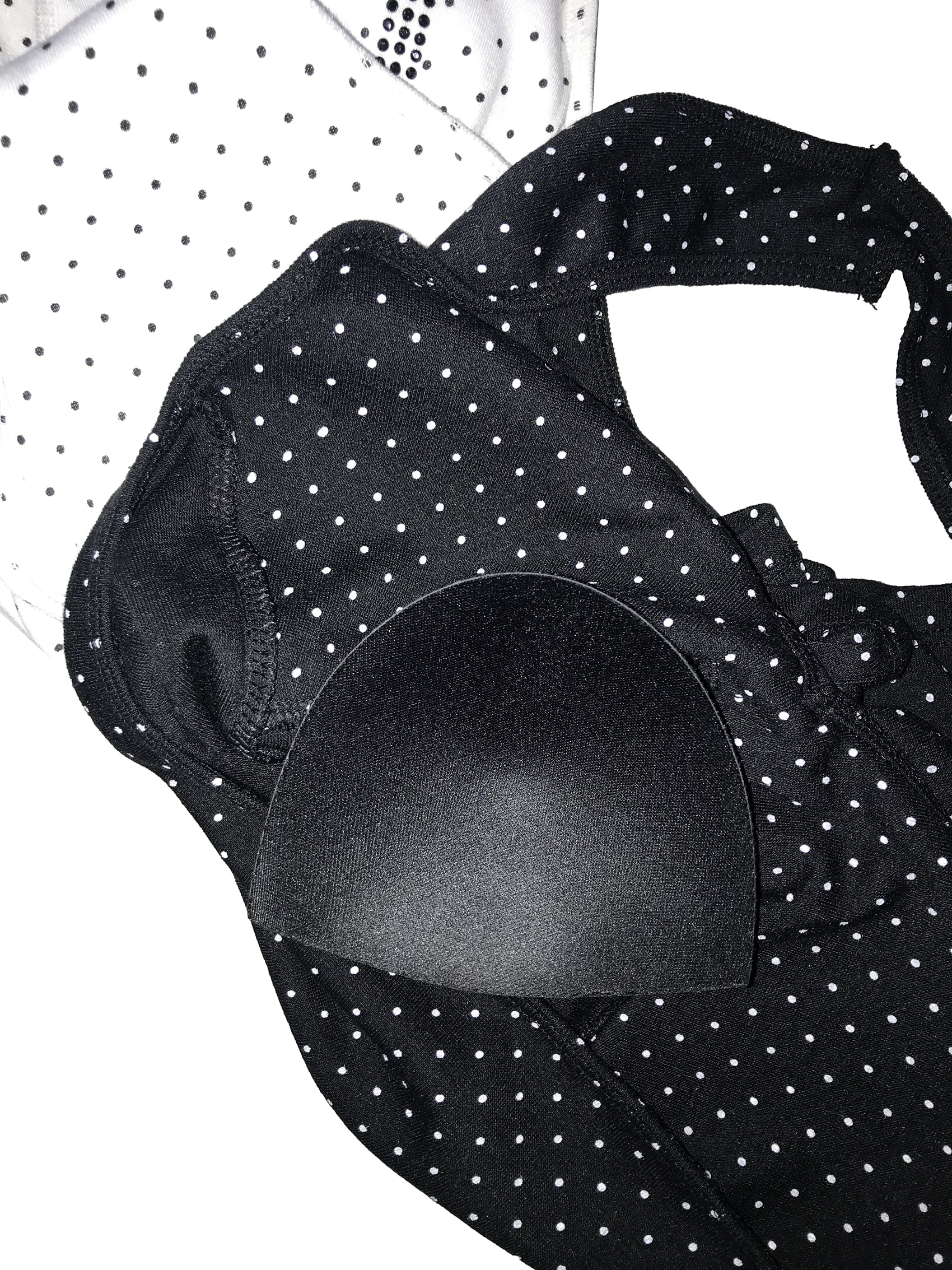 Rhinestone Cross Polka Dot Halter Top