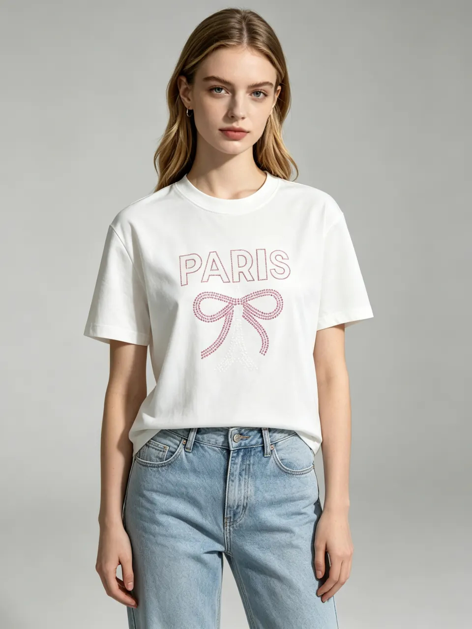 [訂購］M020 Pink Bow Tee