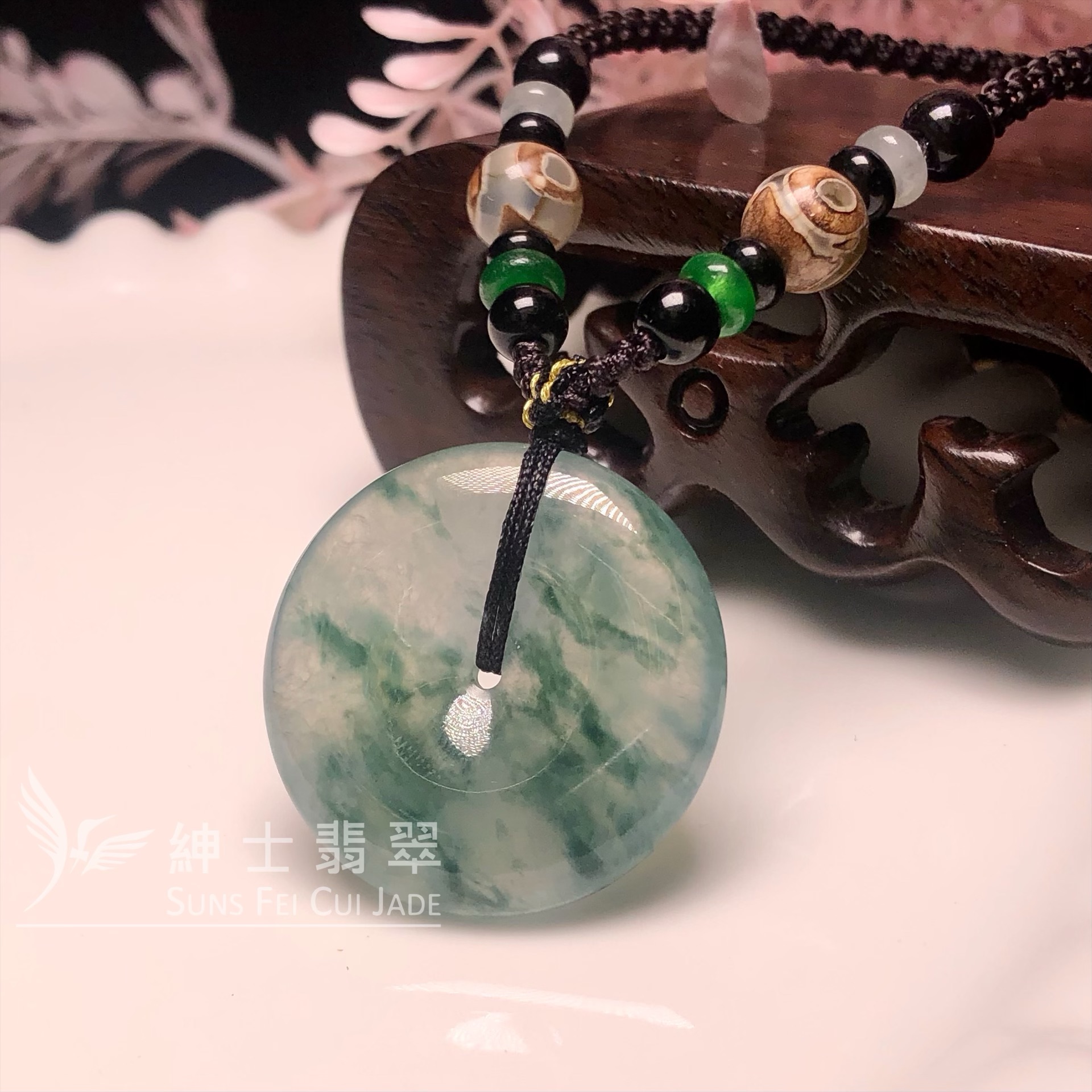 B08691 冰種飄花平安扣