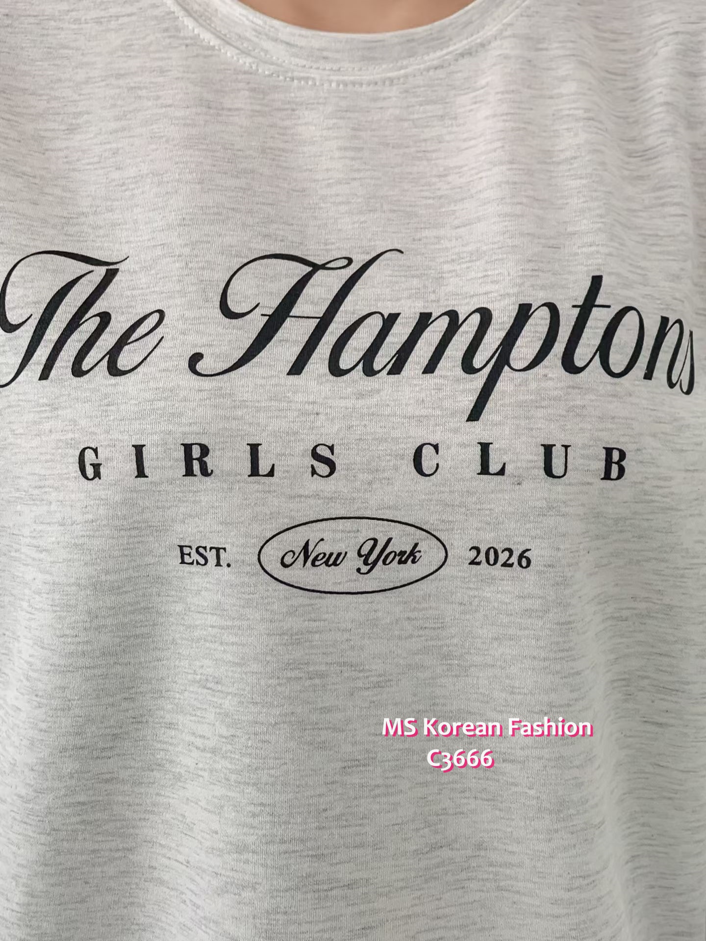 C3666 韓國🇰🇷簡約有款字母tee