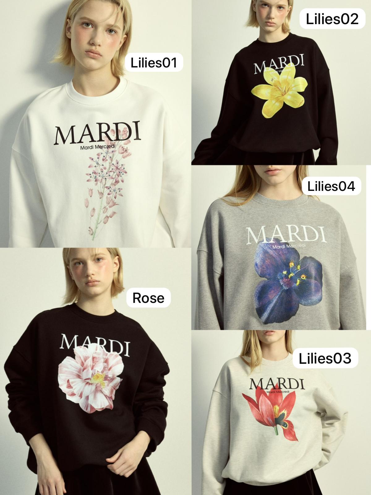 Mardi 新款花print Classic size 衛衣 限時優惠 (經典size )