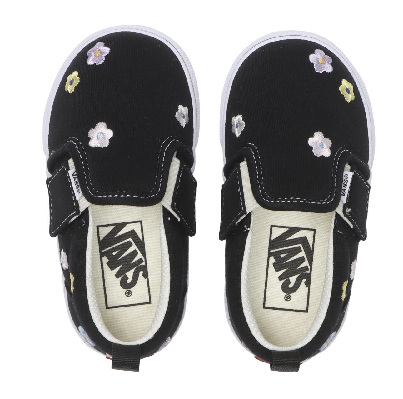 🇯🇵預訂 日本直送🇯🇵Vans花朵刺繡黑色SLIP ON(Baby)