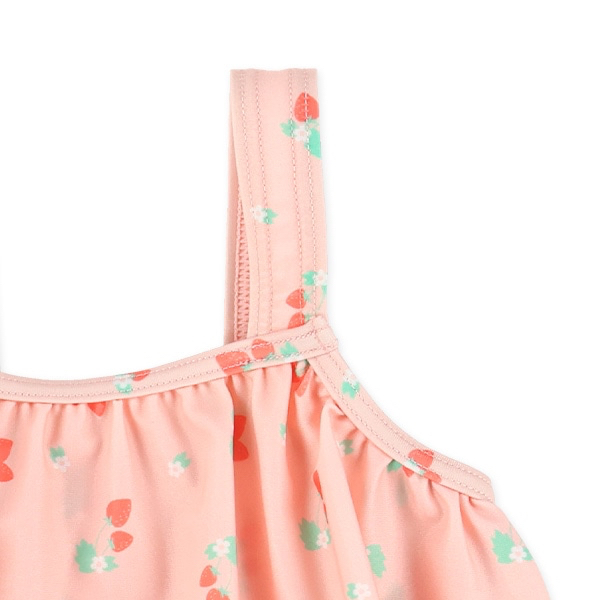 🇯🇵預訂 日本直送🇯🇵草莓滿印荷葉邊吊帶分體泳衣