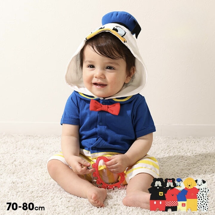 🇯🇵預訂 日本直送🇯🇵Babydoll x Disney五色人物造型連帽短袖連身服