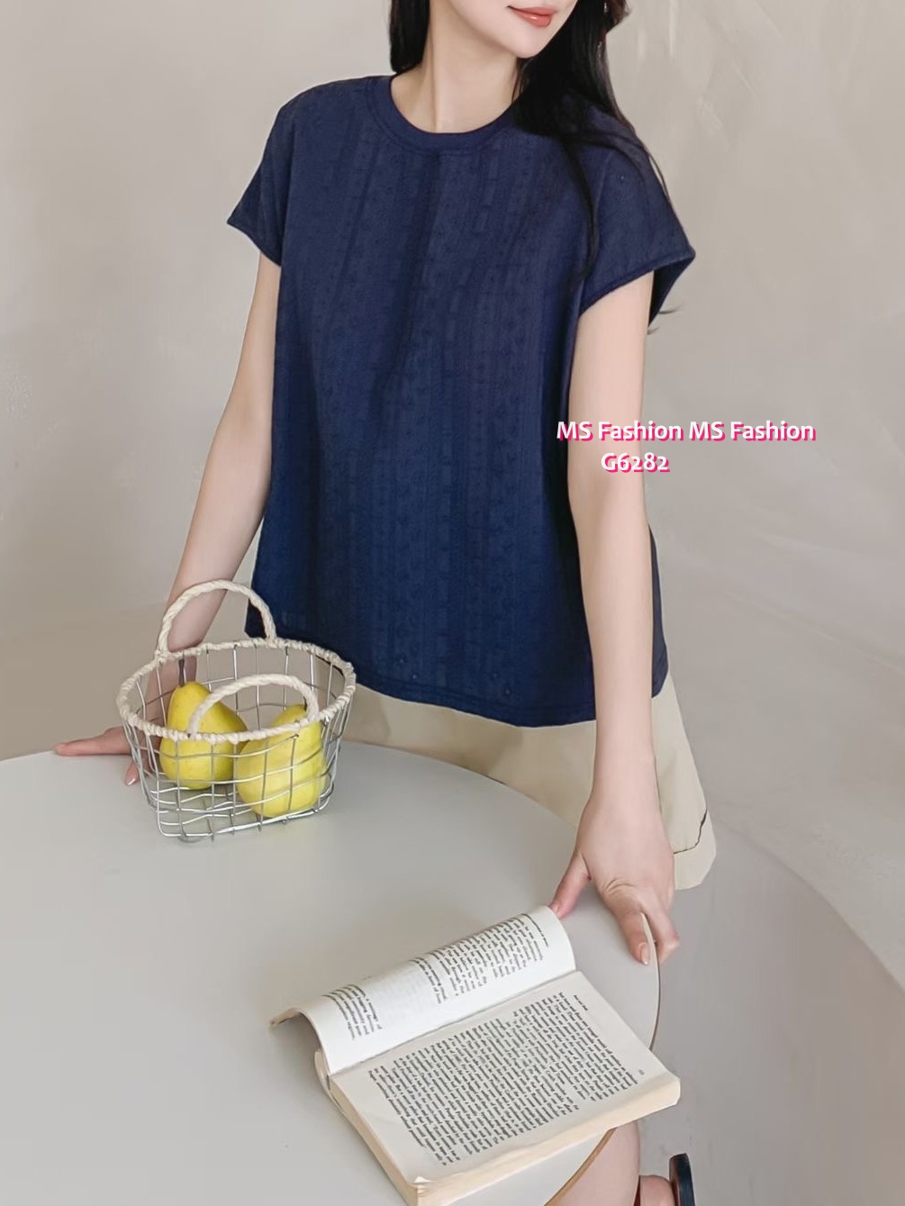 G6282 韓國🇰🇷淨色通花top