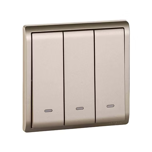 施耐德 Pieno 沉醉金 3位單控 開關掣