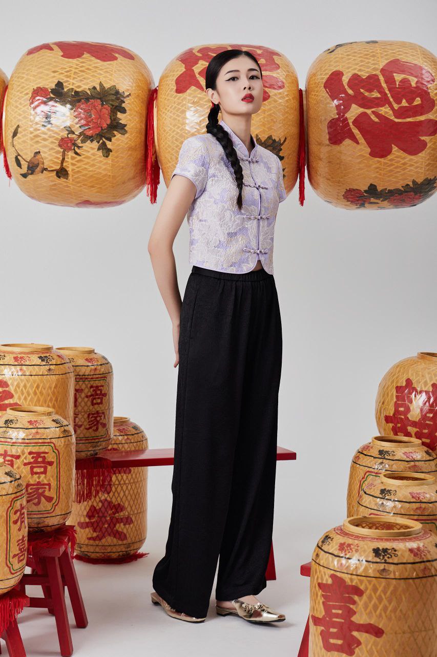 塑胶头柔软长裤 1608