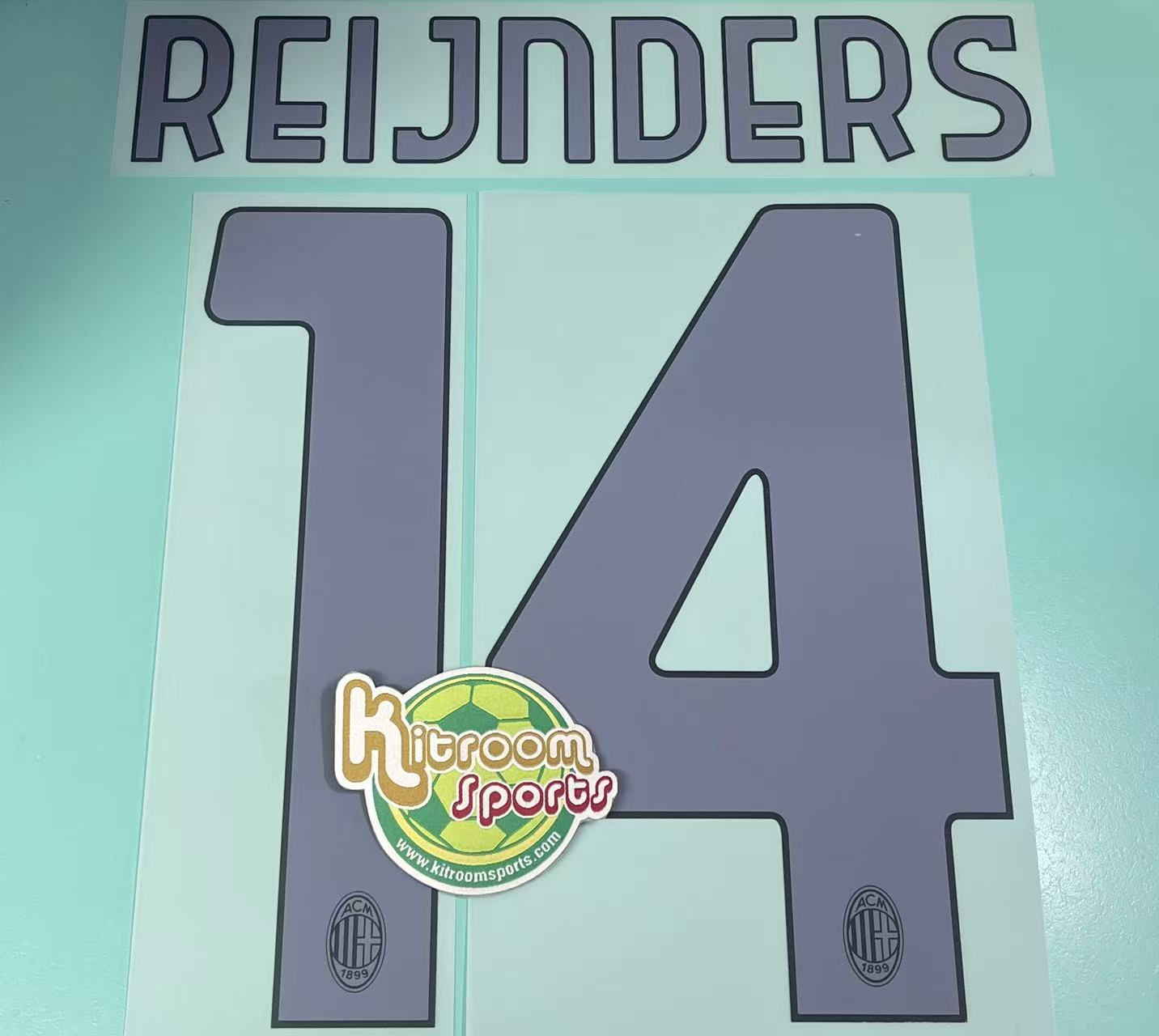 2023-24 AC Milan Away Nameset #14 REIJNDERS