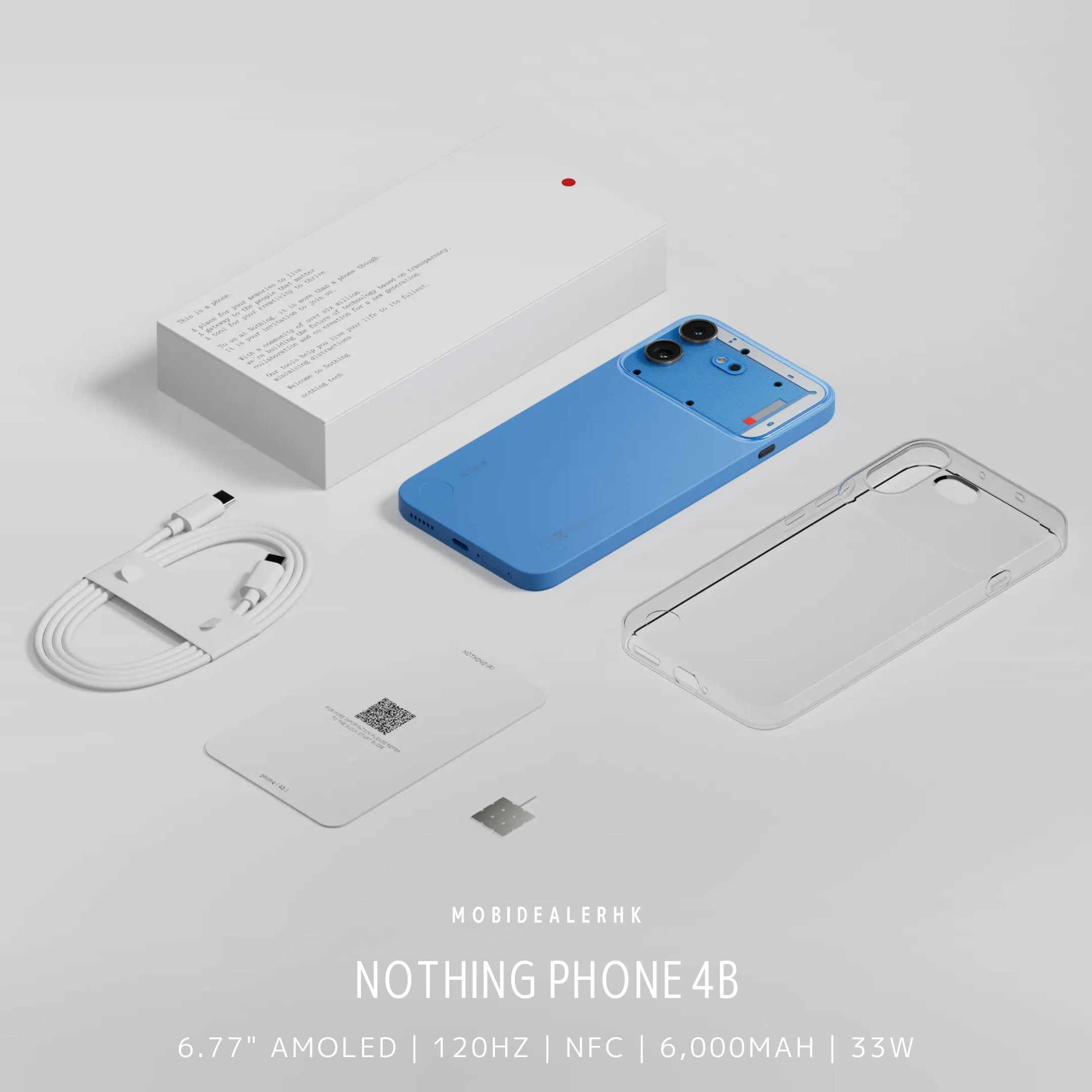 Nothing 4B | 5G | 智能手機 | 8+128Gb | 6.77" AMOLED | NFC