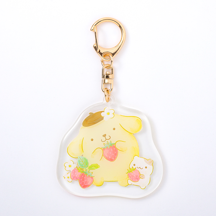 🎀【預訂】Pompompurin 草莓朋友系列壓克力鑰匙圈