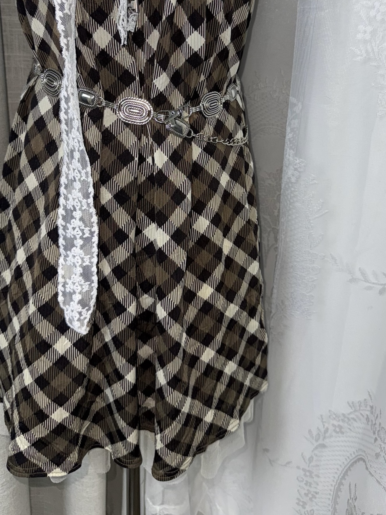 Mori Kei Chocolate Sleeveless Dress