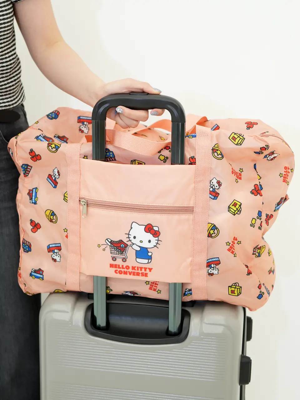 日本限定Hello Kitty x Converse系列第二彈 - 大容量摺疊旅行袋 不包郵
