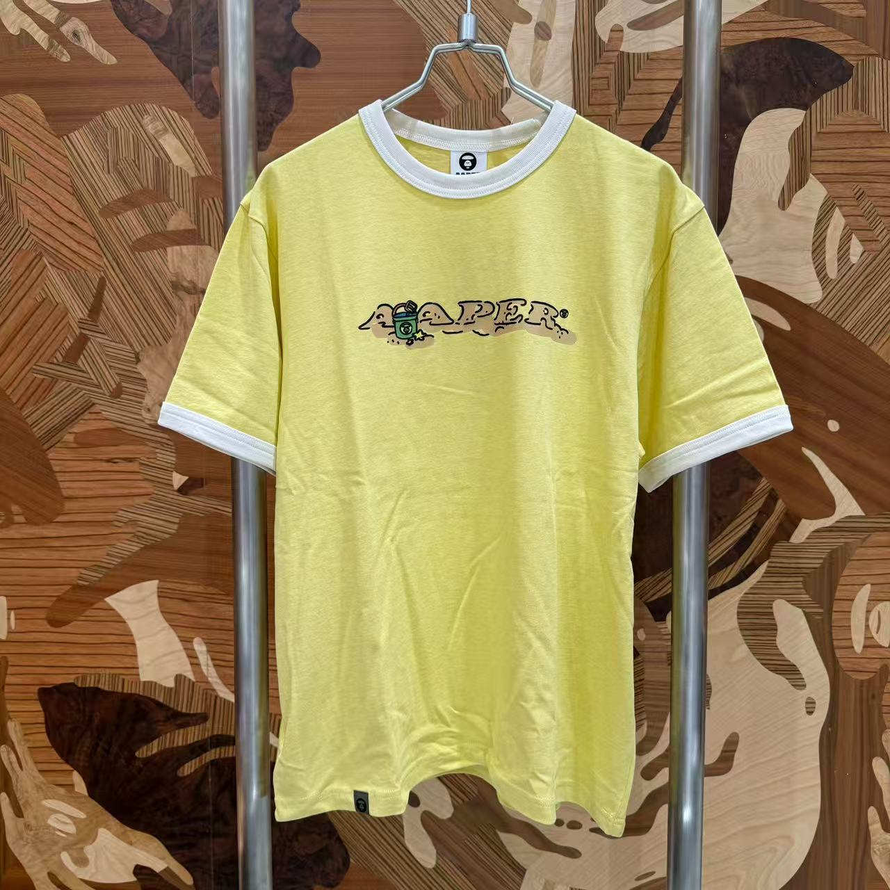 AAPE Relaxed fit AAPER graphic ringer tee (1828) 寬鬆版