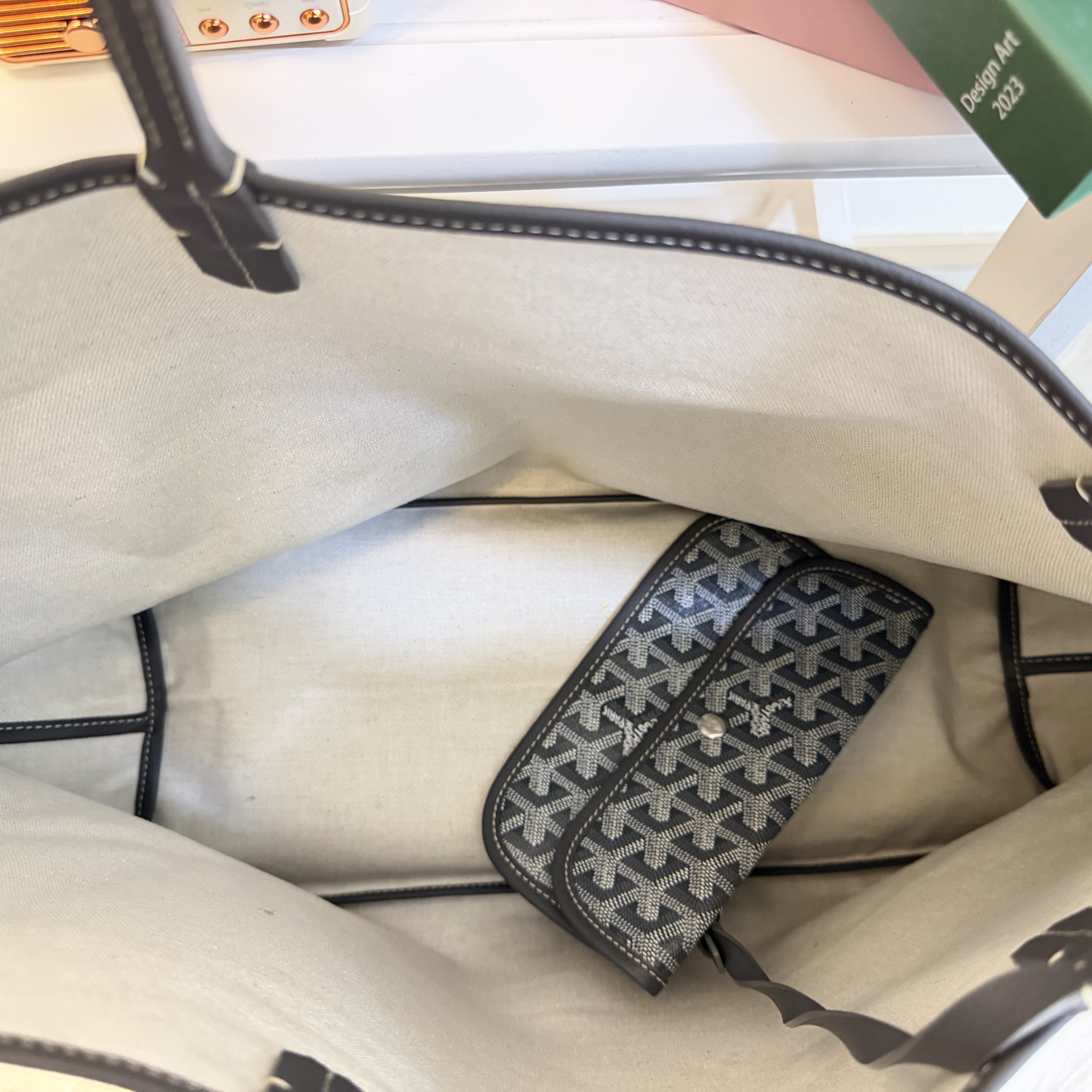 Unused Goyard St Louis Tote-Grey GM Size