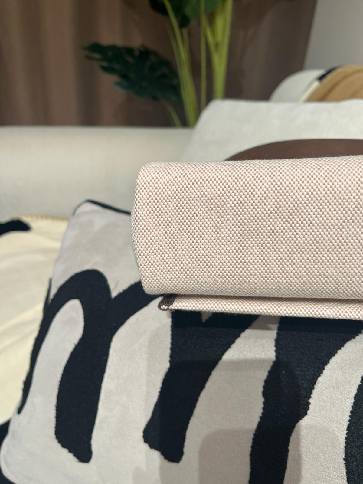Hermes mini herbag  Stamp K (米白灰/威瑪犬米/烏木色)ecru/beige/ebene, 100%Authentic, 95%New✅Dust bag