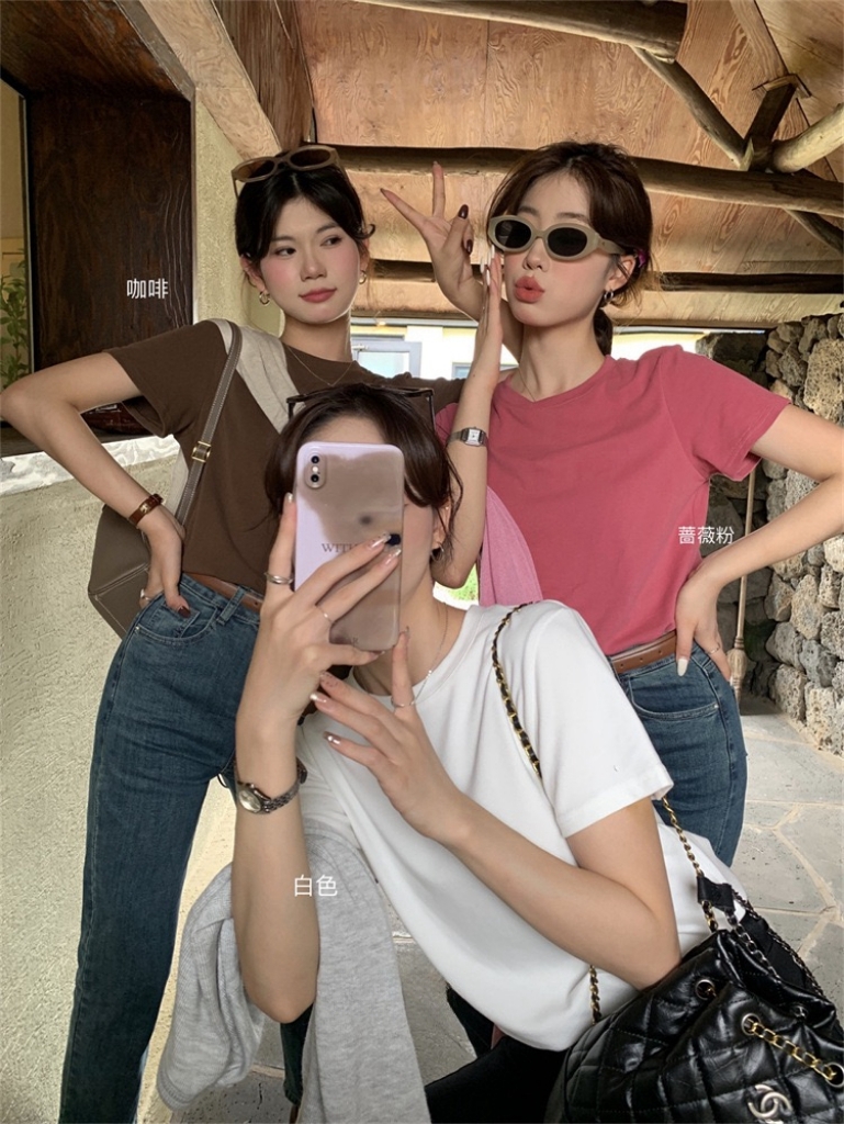 Cloudy Puff Round Neck Tee 云朵泡泡纯色圆领磨毛Tee (11 Colours)