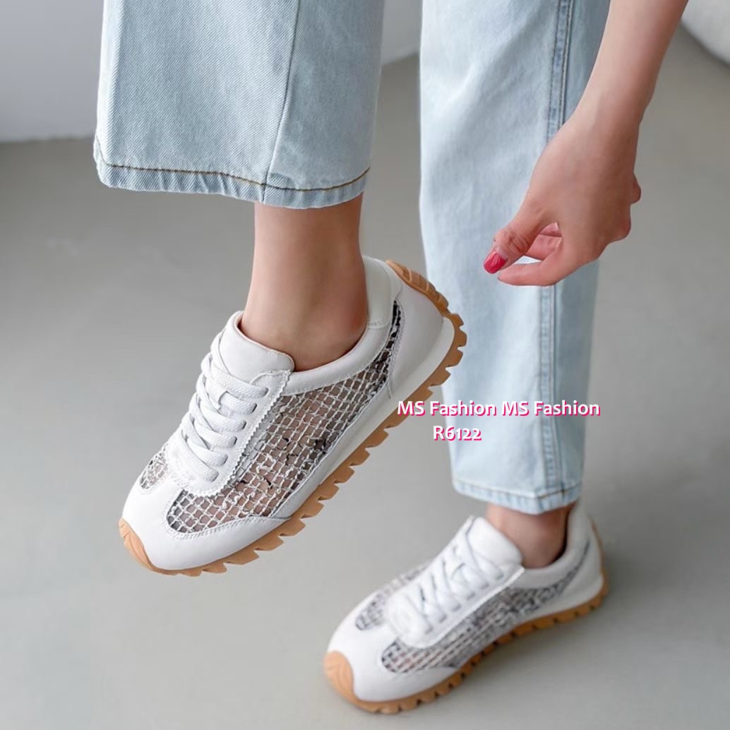 R6122 韓國🇰🇷真皮拼網料sneakers
