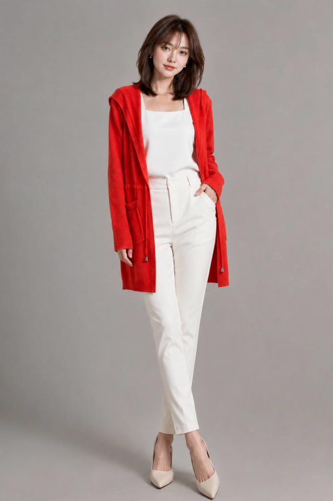 979 Aurora Cozy Knit Hooded Cardigan