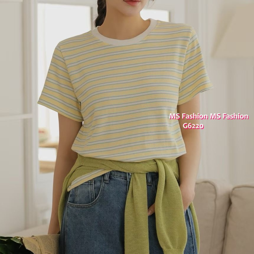 G6220 韓國🇰🇷拼色橫間top