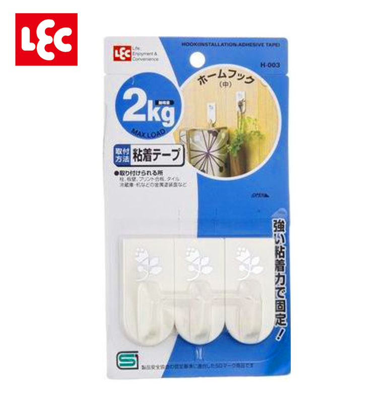 H003/三個裝膠貼掛勾