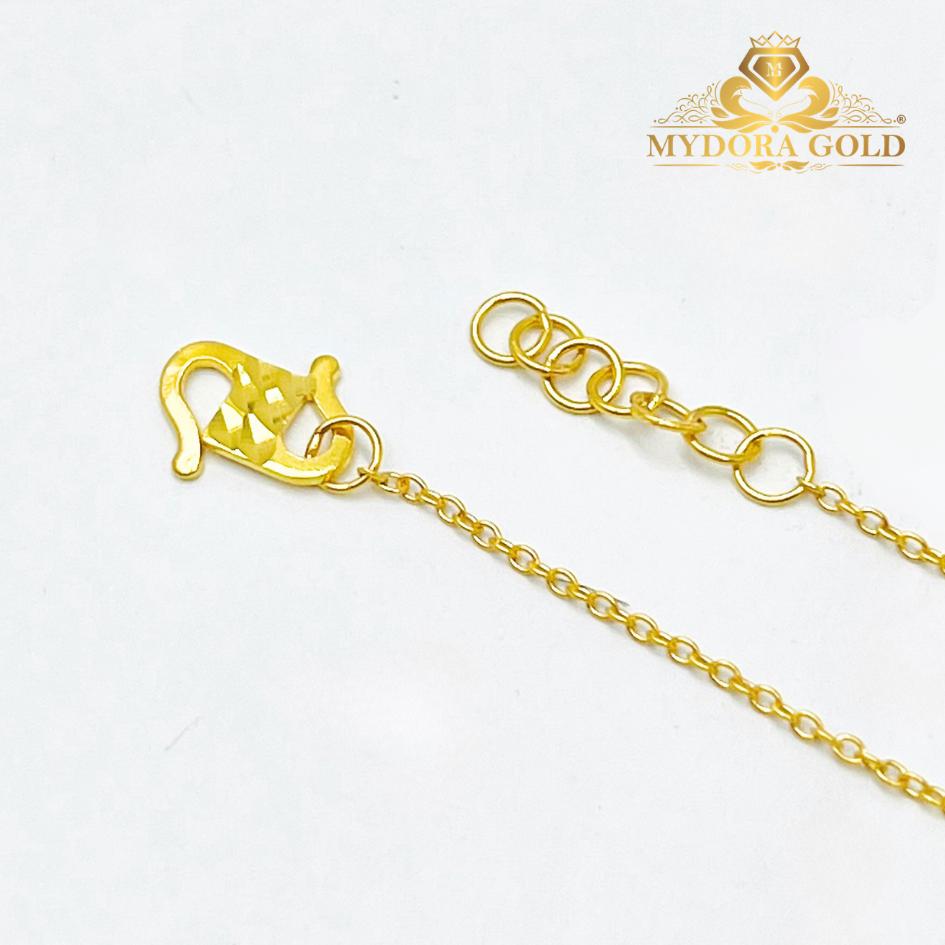 MYDORA Rantai Tangan Fesyen Sauh Paperclip + 1 Love Gemuk l EMAS 916/22K