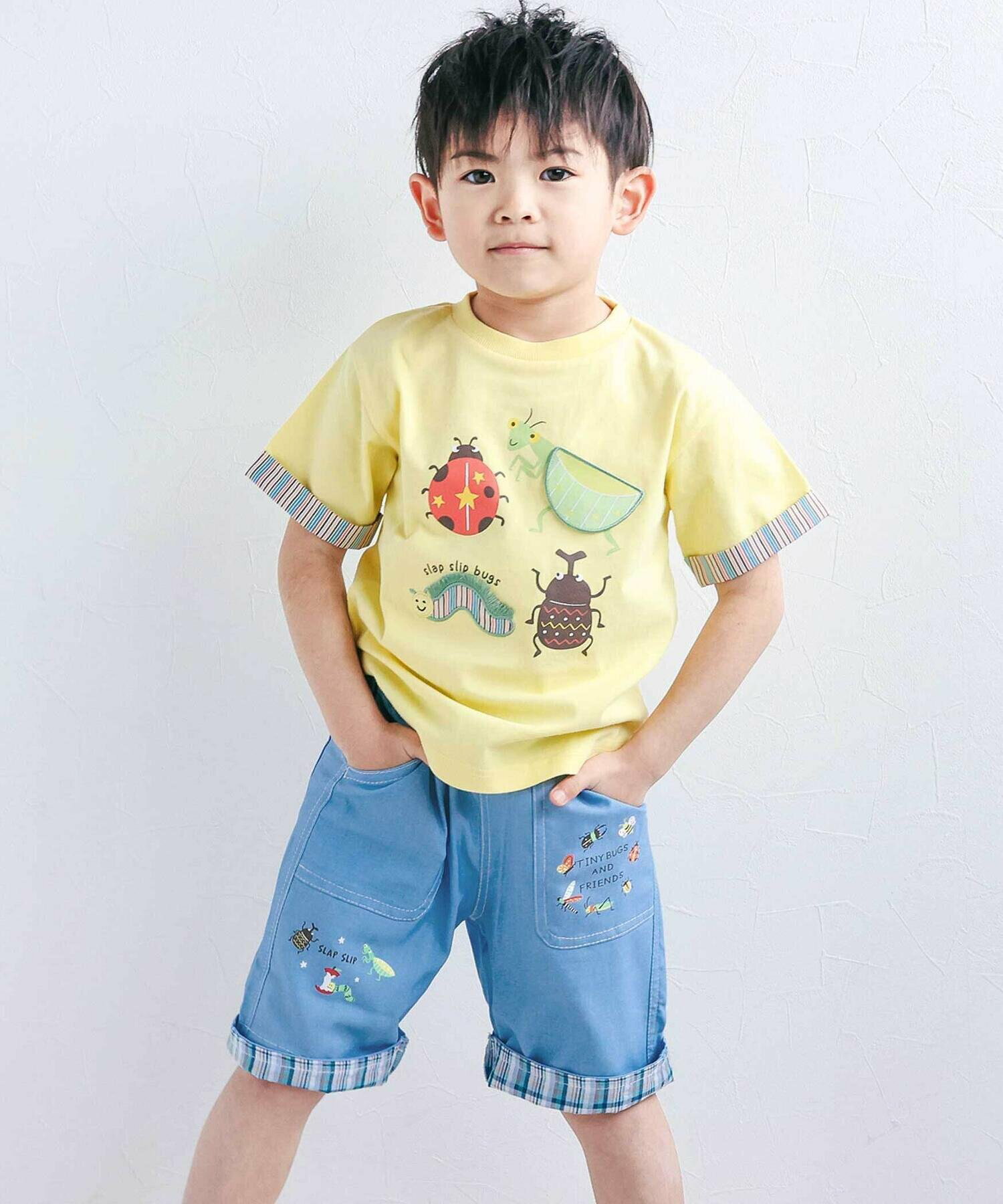 🆕【⭐訂購⭐】🌀 🇯🇵 日本直送 翻折式格紋褲腳 昆蟲印花 短褲［2款選］🌀 [ELDA-0194][260521]