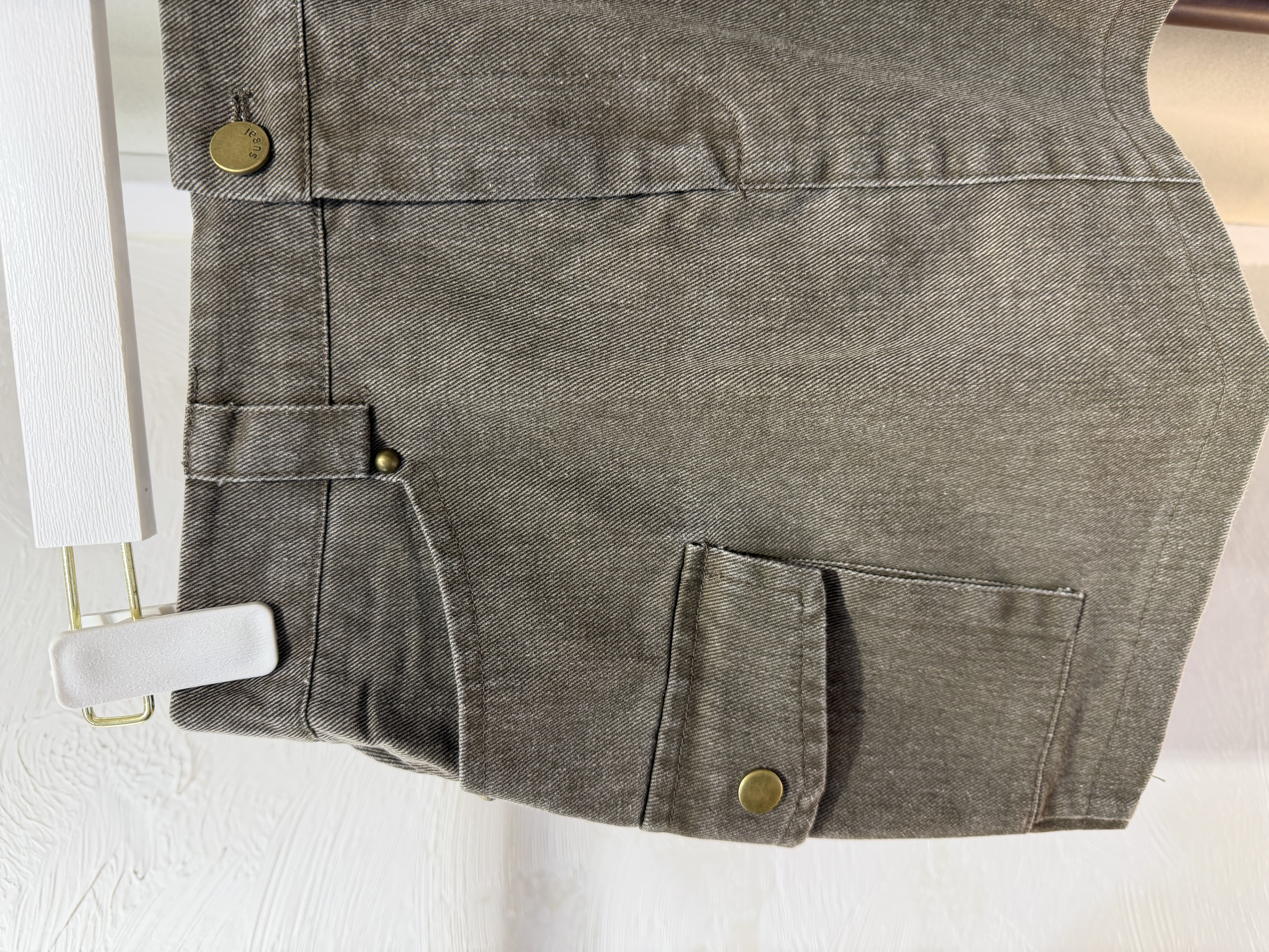 復古工裝風牛仔短裙褲