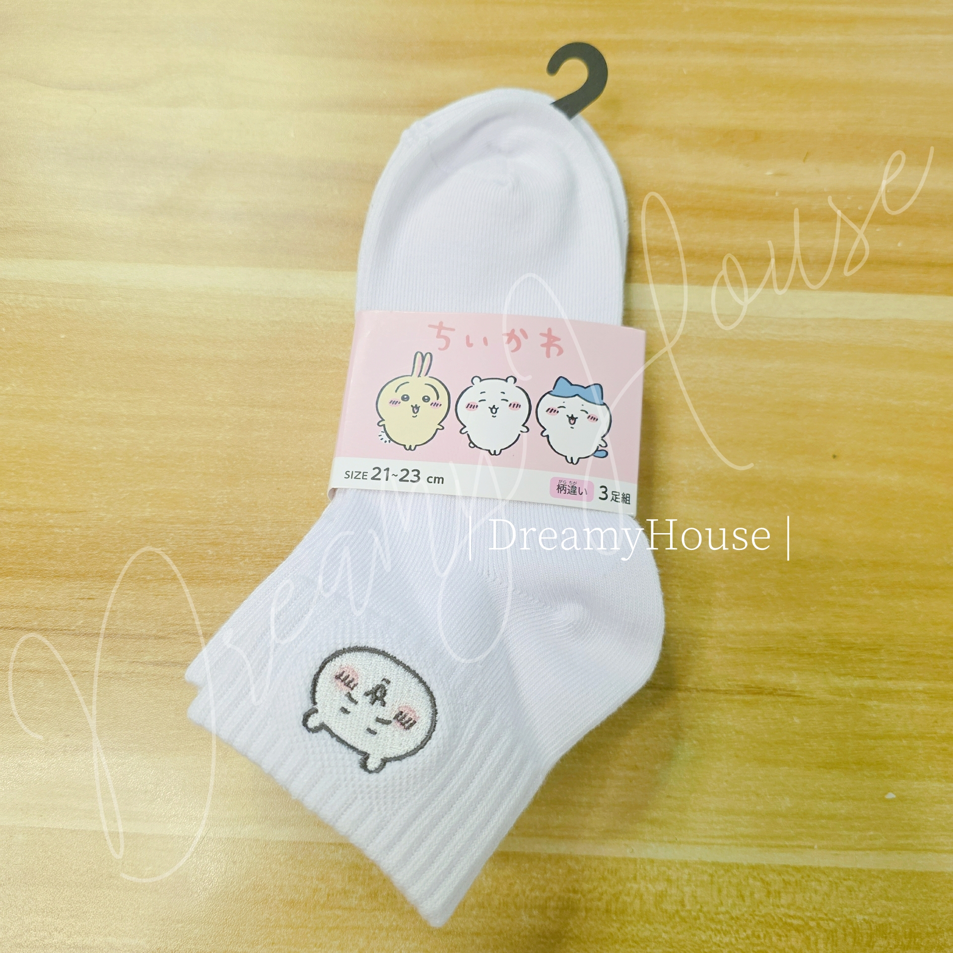 日本 Chiikawa 刺繡短襪SET