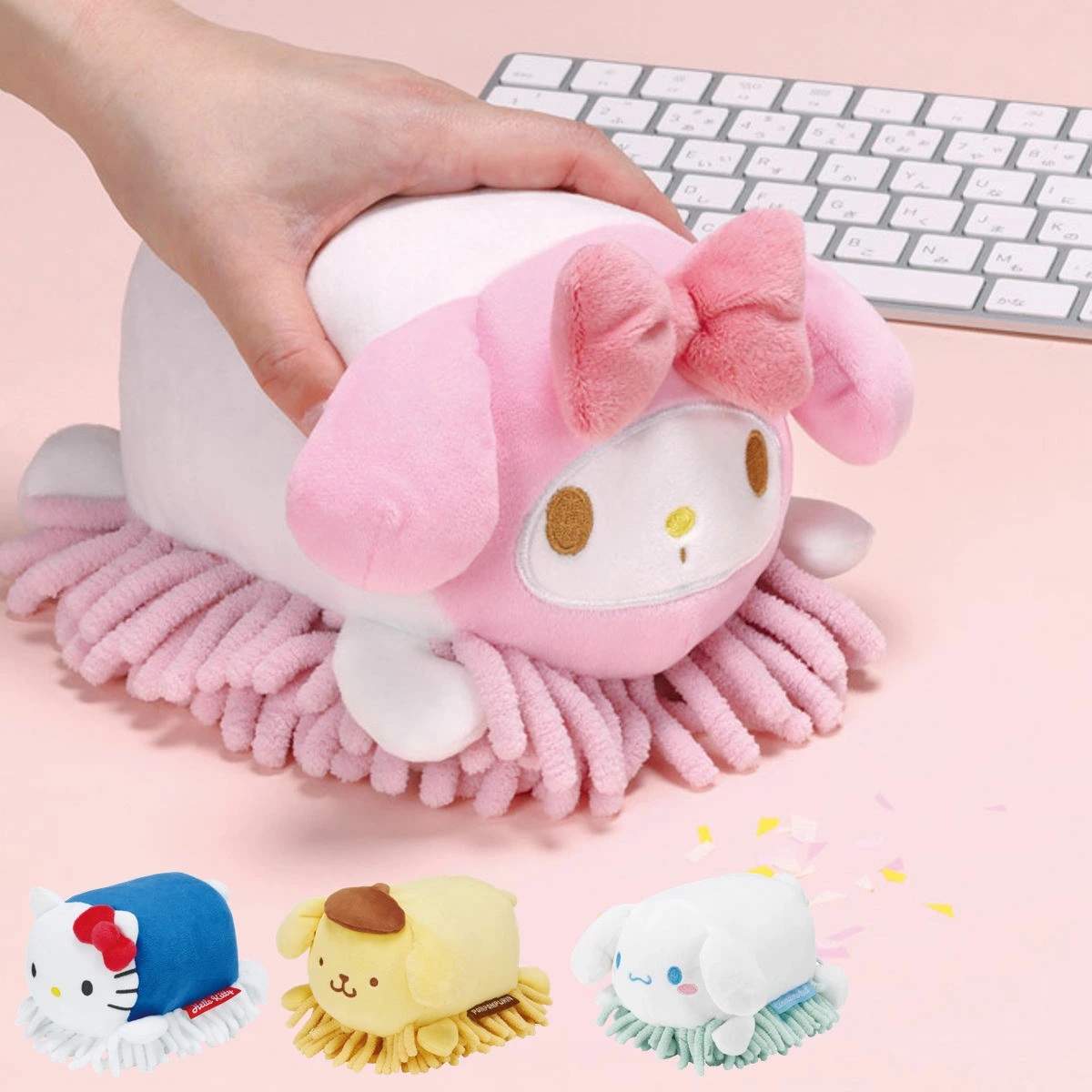 🆕【⭐訂購⭐】🌀 🇯🇵 日本直送🇯🇵 #Skater x #Sanrio 毛公仔造型 絨毛桌面拖把［4款選］🌀[ELBD-0105][260312]