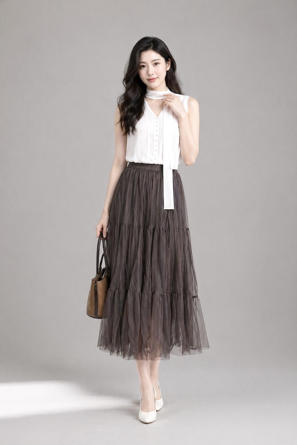 952 Ethereal Tiered Tulle Skirt