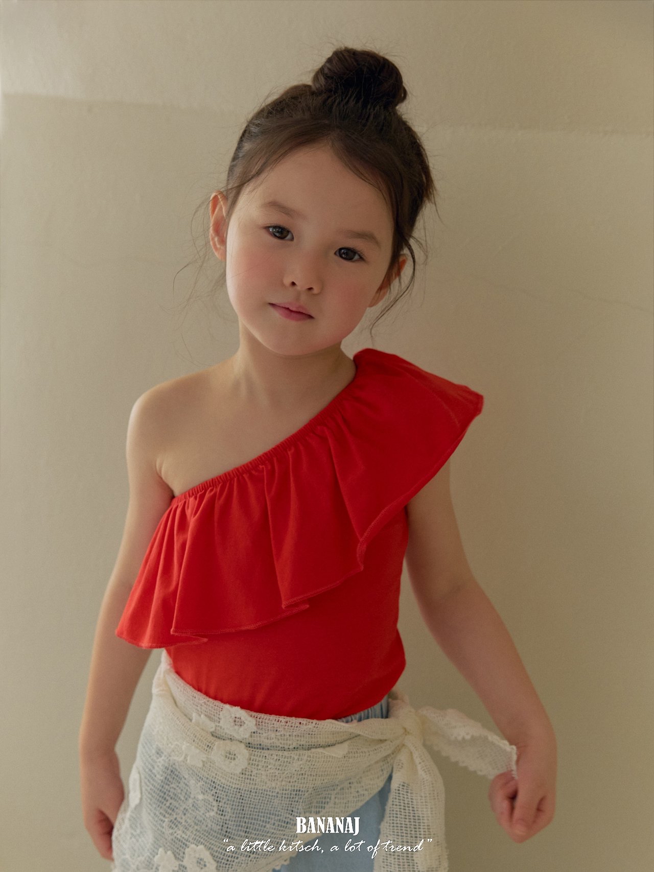 Bananaj | frill sleeveless (Red M100-110)