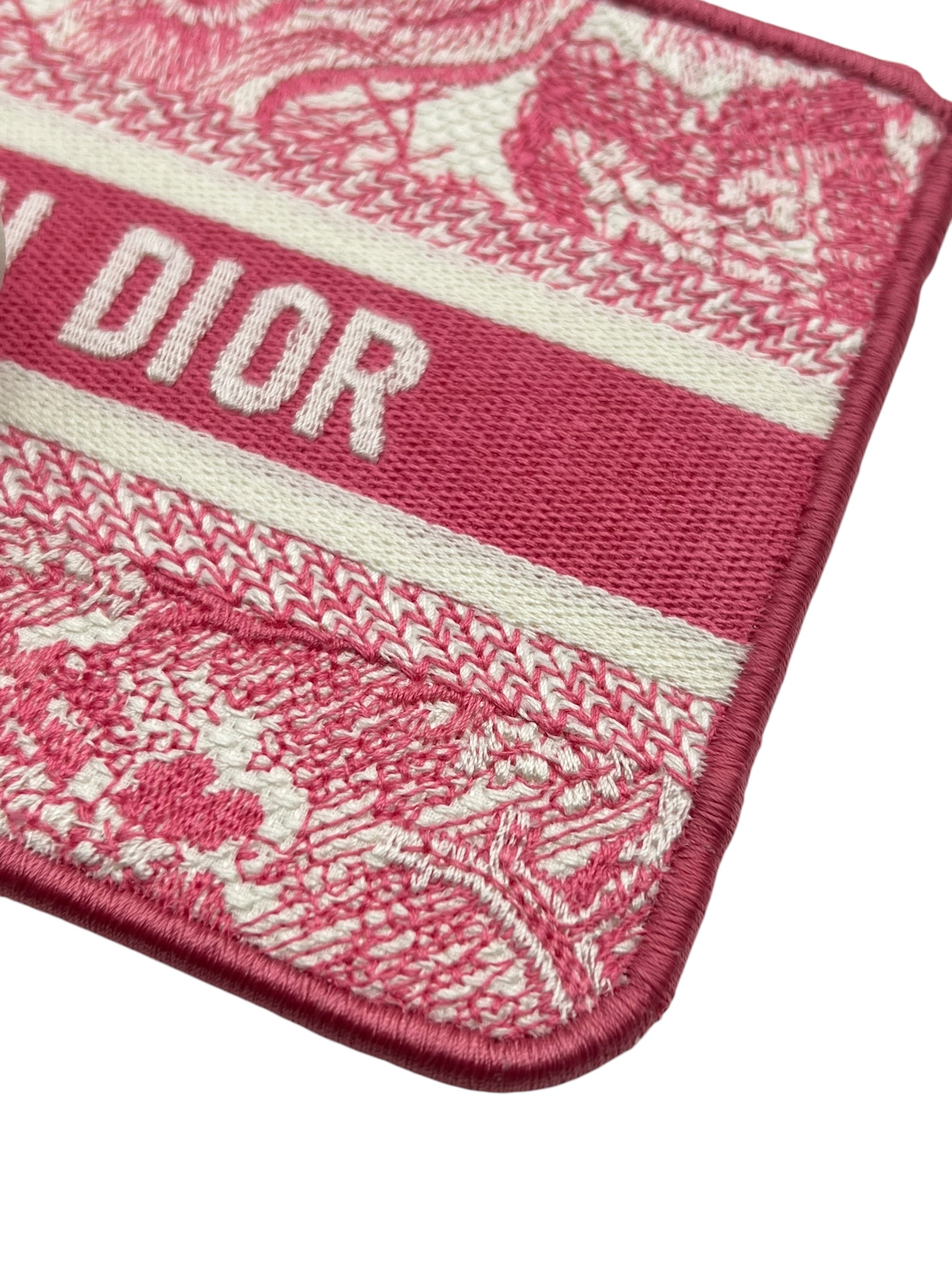 Unused Item DIOR Canvas Embroidered Dioriviera Toile De Jouy Panier Chapeau Tote Peony Pink / Product Code: 26060701