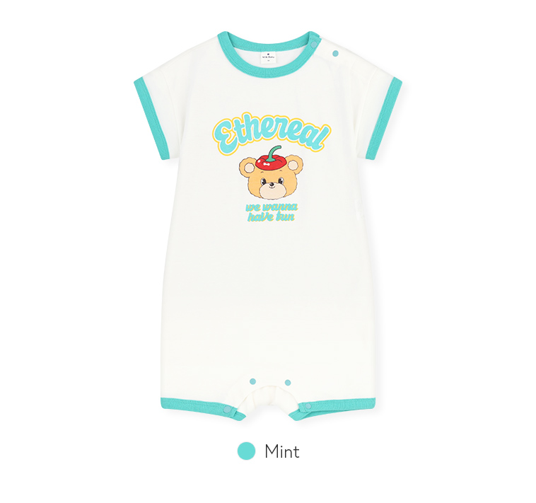 ☀️預訂 韓國直送☀️🇰🇷Milk Baby兩色辣椒小熊印花短袖連身服