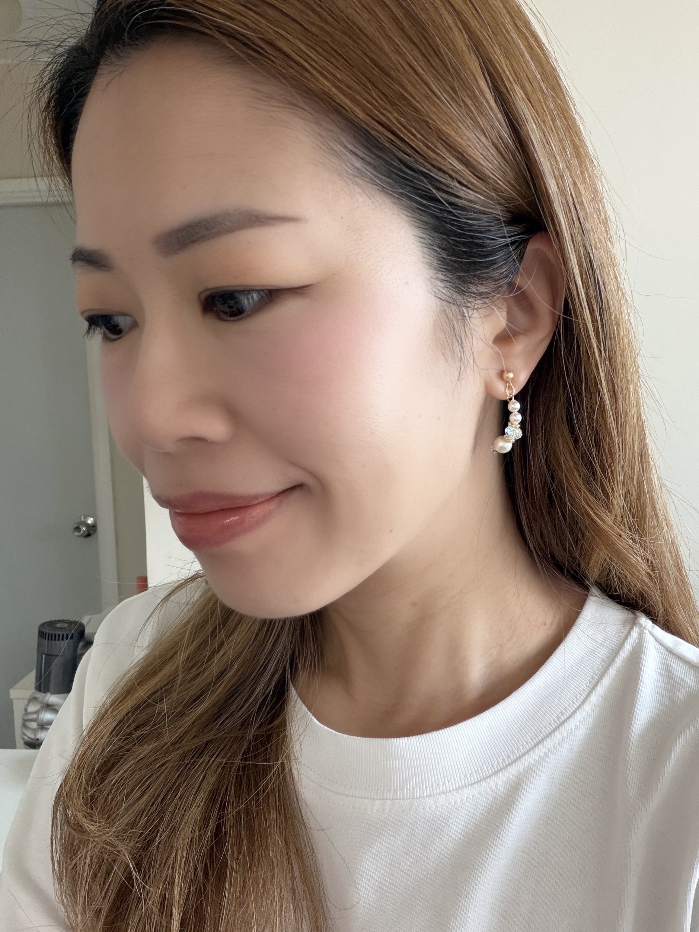 Curled Pearl 日本棉花珍珠耳環 MINI款