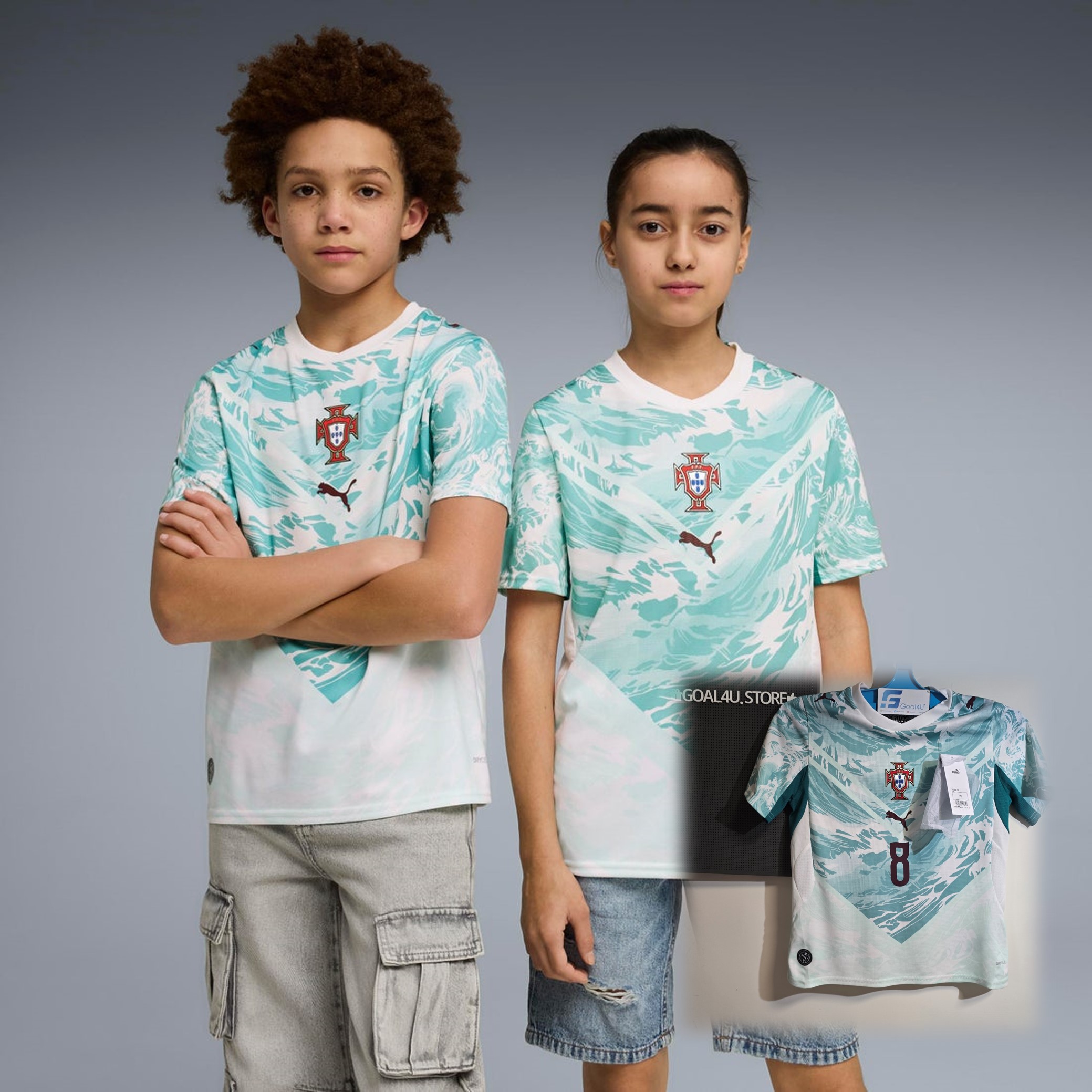 英雄的深海盔甲🌊 Puma Portugal 葡萄牙 2026-27 作客童裝球迷版球衣 (可加印字章) 783291