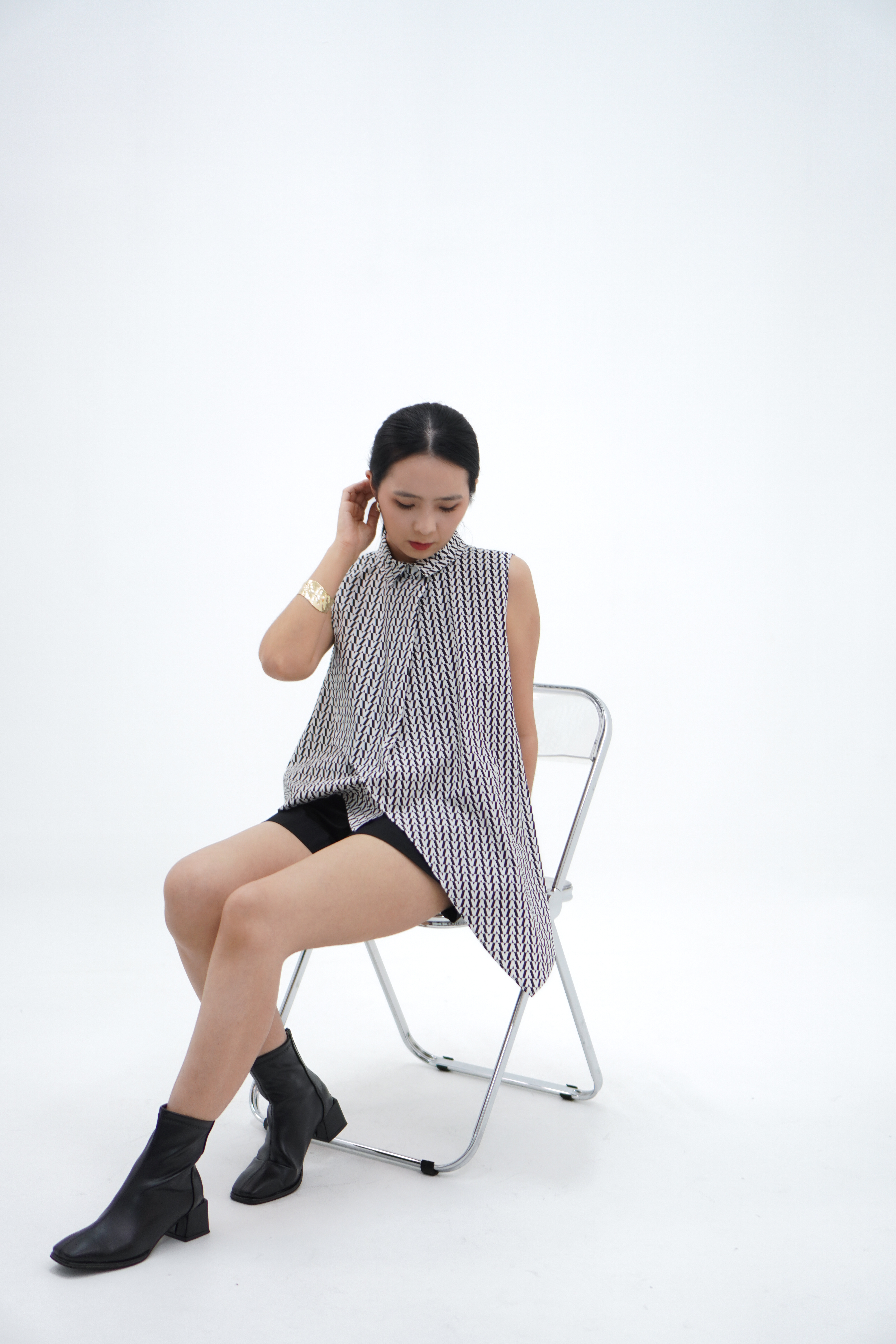 【设计师款】立领不规则衬衣