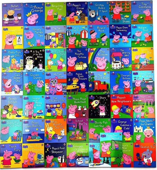 【套裝Set】Peppa Pig The Ultimate Peppa Pig Collection + The Incredible Peppa Pig Collection 小豬佩奇故事書｜100 books｜Blue＆Yellow Boxes 黃盒&藍盒